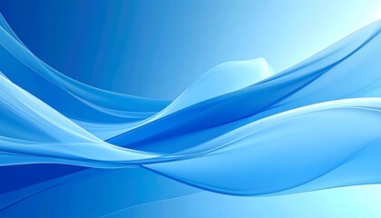 Abstract blue waves with flowing lines on gradient background creating a dynamic design