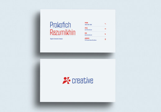 Minimalist Two Tone Digital Business Card Design