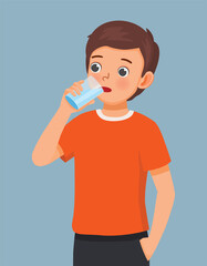 Man drinking a glass of water