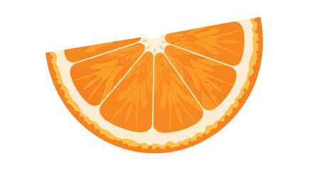 Vibrant orange segment with juicy pulp and white rind, offering a refreshing and healthy refreshment ideal for illustrating nutrition or summer themes