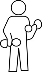 Exercise Icon , Fitness, Gym, Workout, Health, Sports, Training, Running, Yoga, Strength, rehabilitation and low-impact fitness: physiotherapy and Wellness Activity Symbols in Modern Vector , Style