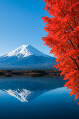 Fototapeta premium 富士山と紅葉