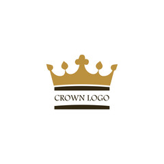 Classic Golden Crown Logo for Royalty and Luxury Brands Accessories Boutique Wedding Invitation
