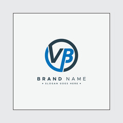 Creative Logo for Initials VB in Monogram Style - Vector Template for Initial Letter V and B