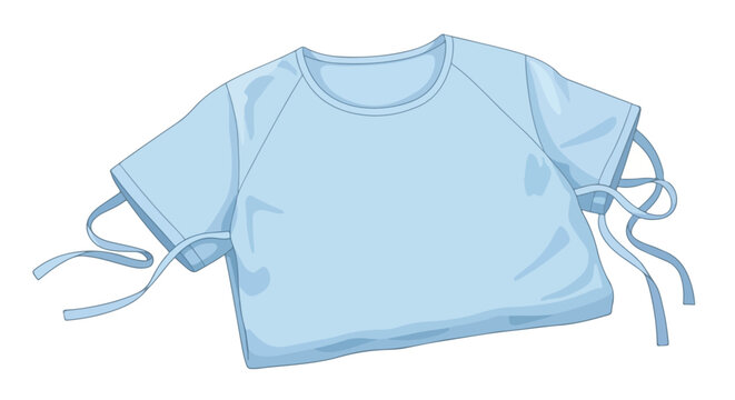 Light Blue Adaptive Clothing Garment with Functional Side Ties for Ease and Comfort Illustration