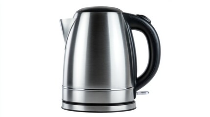 Electric kettle stainless steel isolated on white background.