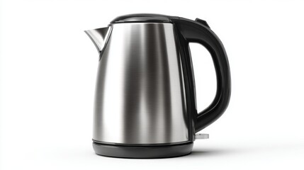 Electric kettle stainless steel isolated on white background.