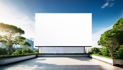 blank billboard on the road