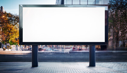 blank billboard on the street