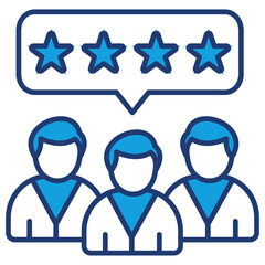 Loyal Customers Blue Icon