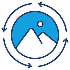 Obraz premium Rebranding Blue Icon