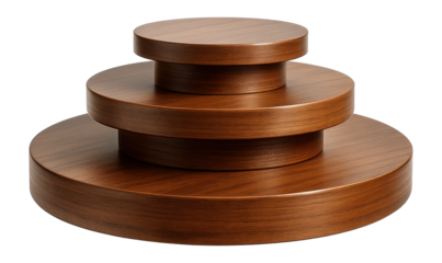 Tiered round display stand, ideal for an attractive centerpiece in a women's apparel shop.