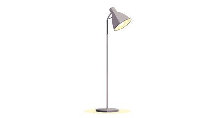 Contemporary floor lamp illustration, lighting solution for modern interiors with adjustable head and sleek design, studio lighting concept for