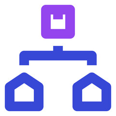 shipping and delivery twotone icon set