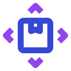shipping and delivery twotone icon set