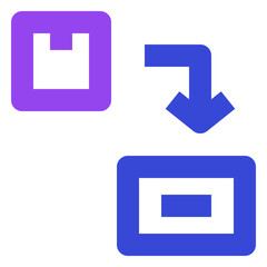 shipping and delivery twotone icon set