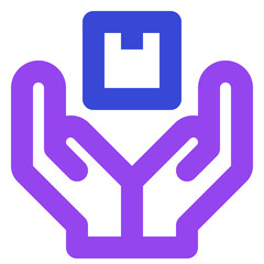 shipping and delivery twotone icon set