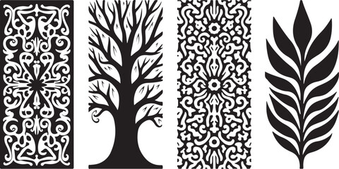 Laser Cut Silhouette Panel Set