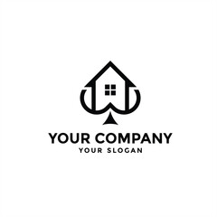 Real estate Sleek and modern shovel design that appeals to luxury home buyers and sellers