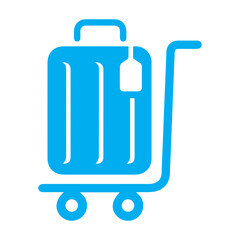 Obraz premium Luggage Cart Travel Icon