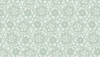 Elegant Guipure lace fabric in a soft sage green.﻿