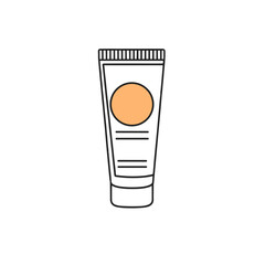 Lip gloss cosmetic tube, beauty makeup vector