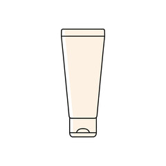 Cosmetic cream tube, skincare packaging vector