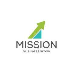 Mission business arrow direction abstract vector and logo design, or template office business icon of company or corporate identity symbol concept.