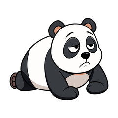 animal doing lazy funny pose tired panda