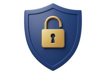 Isolated shield padlock protection, safety symbol, security, web icon or app icon