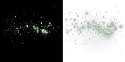 Gold Starry PNG Overlay with Transparent Background