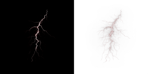 PNG Blue Lightning Overlay with Transparent Background