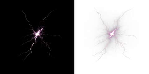 PNG Lightning Overlay with Dynamic Electric Charge on transparent background