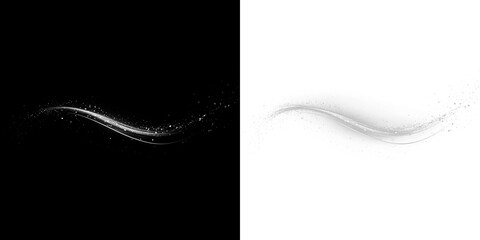 Elegant abstract PNG overlay featuring a flowing wave design with sparkling elements, suitable for enhancing creative projects and adding a touch of sophistication and style