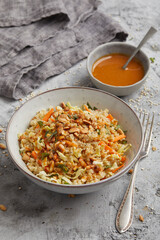 Quinoa salad with peanut dressing