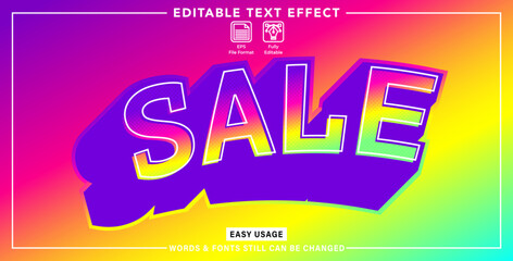 Editable graphic text sale style
