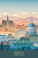 Naples  skyline minimalist style