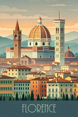 Florence  skyline minimalist style