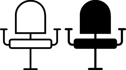 Office chair icon set. Furniture symbol