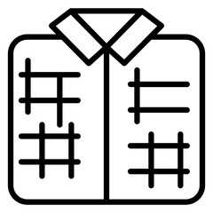 Plaid vector line icon design