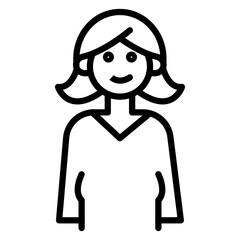 Girlband vector line icon design