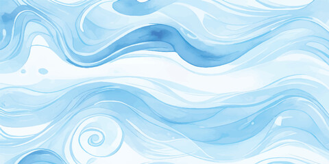 Abstract blue wave flowing design with water and light lines pattern background