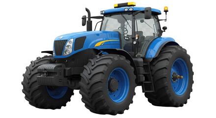 Obraz premium Modern Blue Tractor with Large Tires