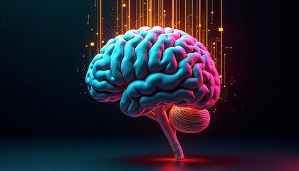 Vibrant Human Brain with Digital Energy Streams science
