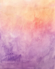 Abstract Watercolor Texture Gradient from Warm Hues to Cool Lavender Tones