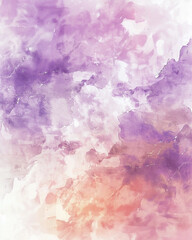 Obraz premium Subtle hues abstract watercolor wash in delicate lavender and peach gradient tones