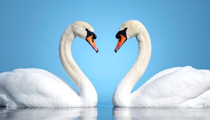 Two Swans Heart Shape 