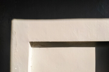 Old painted wall with Light and Shadow, perspective