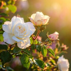 Obraz premium blooming rose bush