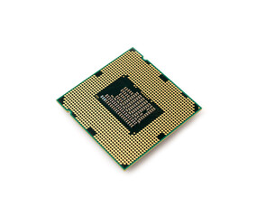 CPU microprocessor on white background
